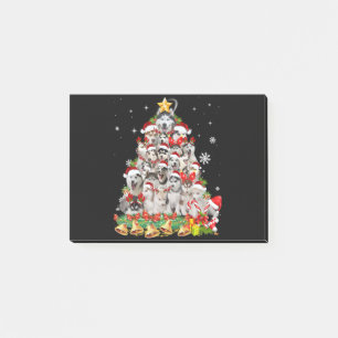 Siberian husky christmas tree lights Dog Xmas Post-it Klebezettel