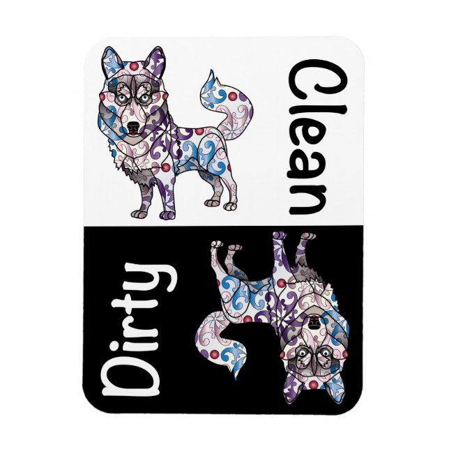 Siberian Husky Dishwasher Magnet (Vertikal)