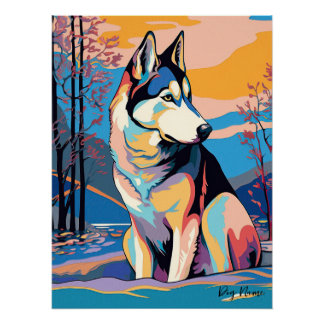 Siberian Husky Dog 004 - Bruno Pokopen Poster