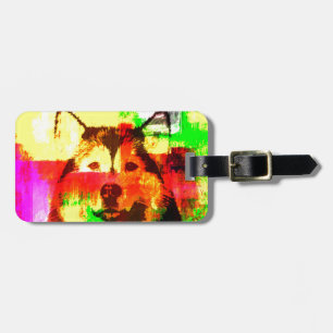 Siberian Husky Dog Art Gepäckanhänger