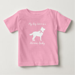 Siberian Husky Dog Baby Dusche Puppy Pink Girl T-shirt