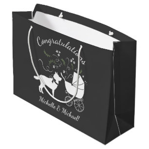 Siberian Husky Dog Baby Dusche Welpe Gray Große Geschenktüte