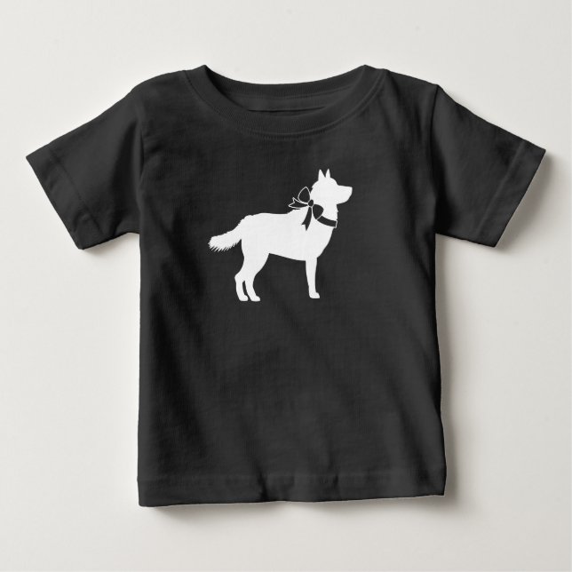 Siberian Husky Dog Baby Dusche Welpe Gray T-shirt (Vorderseite)