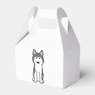Siberian Husky Dog Cartoon Geschenkschachtel