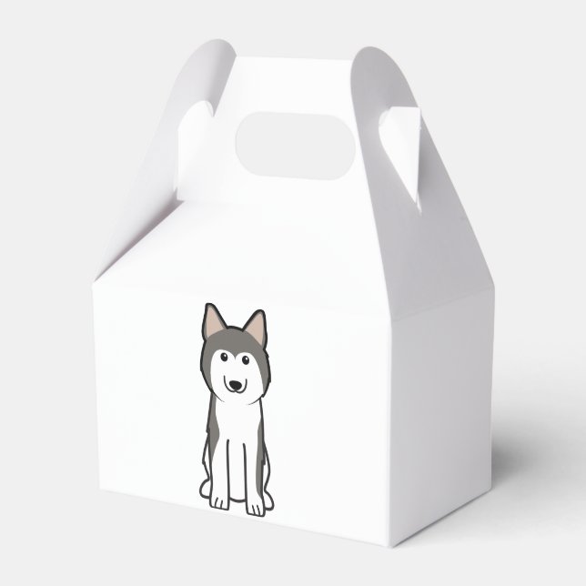 Siberian Husky Dog Cartoon Geschenkschachtel (Vorderseite)