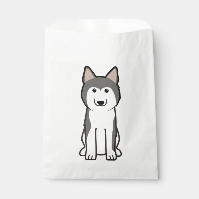 Siberian Husky Dog Cartoon Geschenktütchen (Vorderseite)