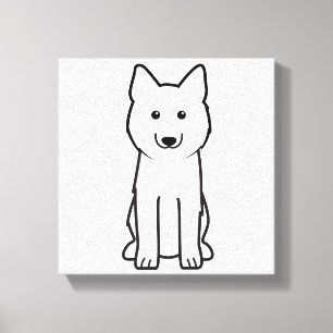 Siberian Husky Dog Cartoon Leinwanddruck