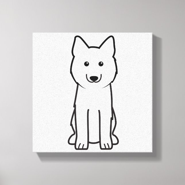 Siberian Husky Dog Cartoon Leinwanddruck (Vorderseite)
