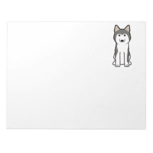 Siberian Husky Dog Cartoon Notizblock