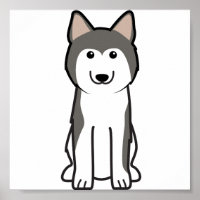 Siberian Husky Dog Cartoon