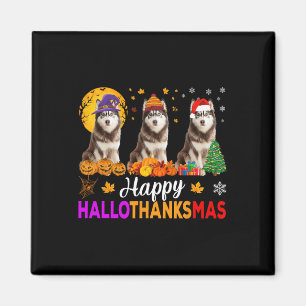 Siberian Husky Dog Halloween Weihnachtsdank Magnet