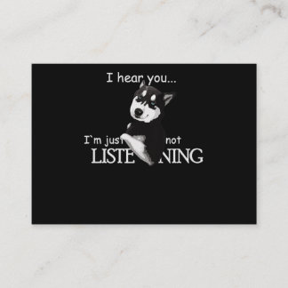 Siberian Husky Dog Husky Dog Lovers Visitenkarte