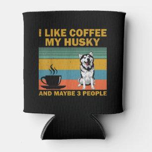 Siberian Husky Dog Kaffeeliebhaber Kostenvoransc Dosenkühler