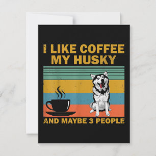 Siberian Husky Dog   Kaffeeliebhaber Kostenvoransc Einladung