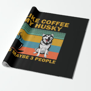 Siberian Husky Dog Kaffeeliebhaber Kostenvoransc Geschenkpapier