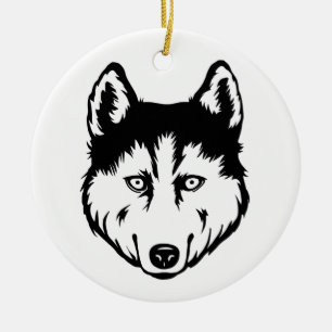 Siberian Husky Dog Keramik Ornament
