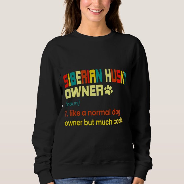 Siberian Husky Dog Mama Vater Sweatshirt (Vorderseite)