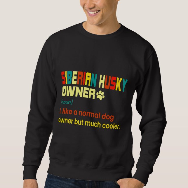 Siberian Husky Dog Mama Vater Sweatshirt (Vorderseite)
