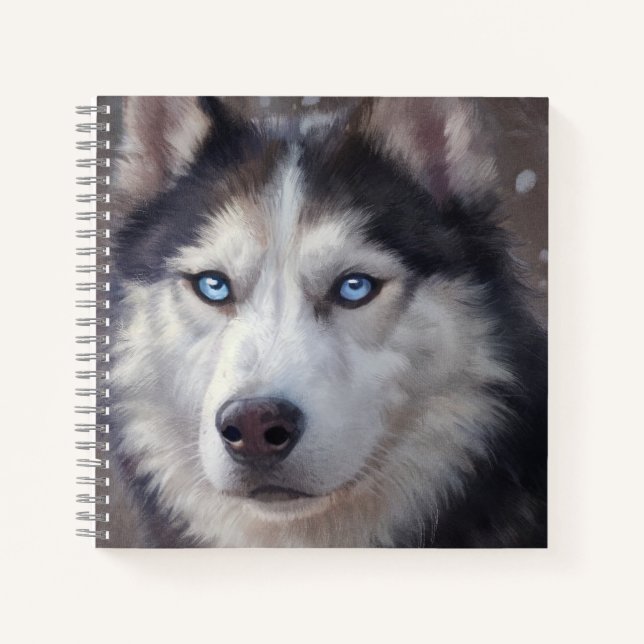 Siberian Husky Dog Notizbuch (Vorderseite)