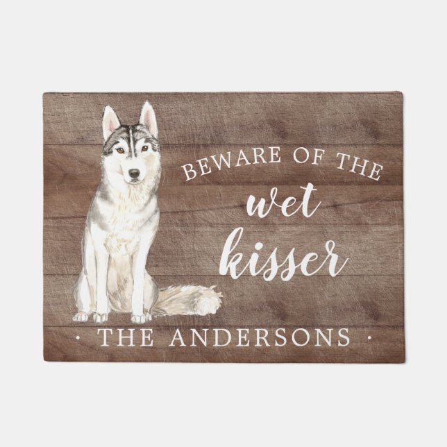 Siberian Husky.Dog Personalisiert Dog Mat Fußmatte (Vorderseite)