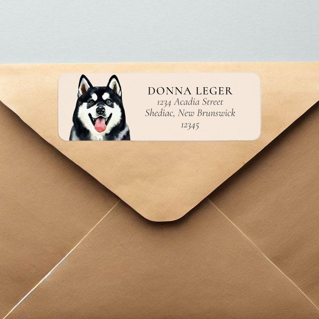 Siberian Husky Dog Personalisierte Adresse (Von Creator hochgeladen)