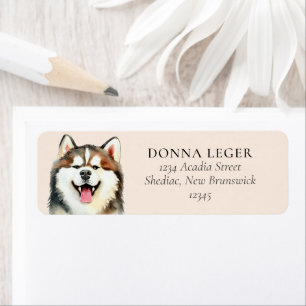 Siberian Husky Dog Personalisierte Adresse