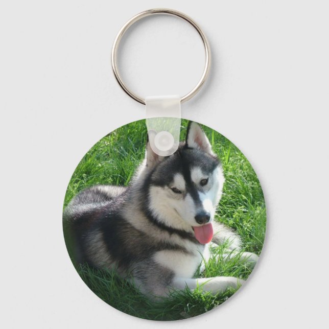 Siberian Husky Dog Schlüsselanhänger (Vorderseite)