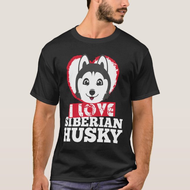 Siberian Husky Dog T-Shirt (Vorderseite)