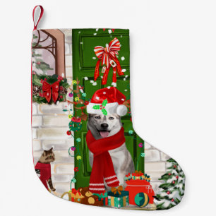 Siberian Husky Dog Weihnachten Kleiner Weihnachtsstrumpf