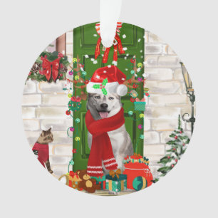 Siberian Husky Dog Weihnachten Ornament