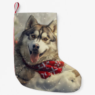 Siberian Husky Dog Weihnachtsfest Kleiner Weihnachtsstrumpf