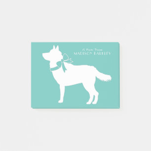 Siberian Husky Doppy Puppy Malamut Post-it Klebezettel