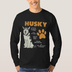 Siberian Husky Eigentümer Regeln Dog Huskieses Fun T-Shirt