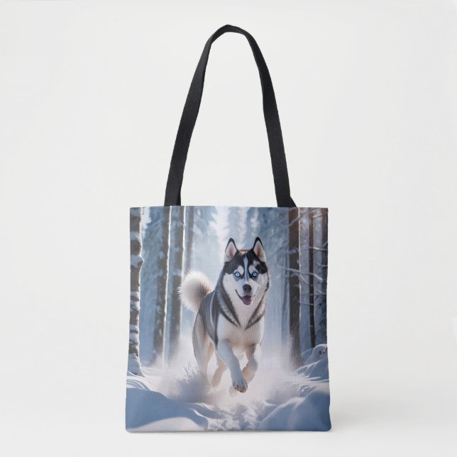 Siberian Husky Elegante Leinwand (Vorderseite)