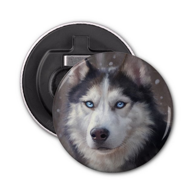 Siberian Husky Flaschenöffner (Vorderseite)