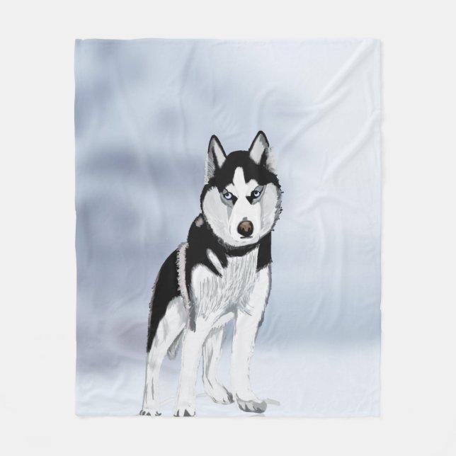 Siberian Husky Fleecedecke (Vorderseite)