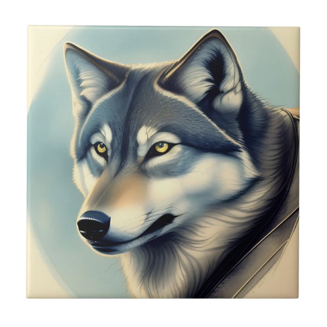 Siberian Husky Fliese (Vorderseite)