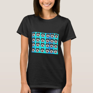 Siberian Husky Funny Funny Face Maske Husky Hunde T-Shirt