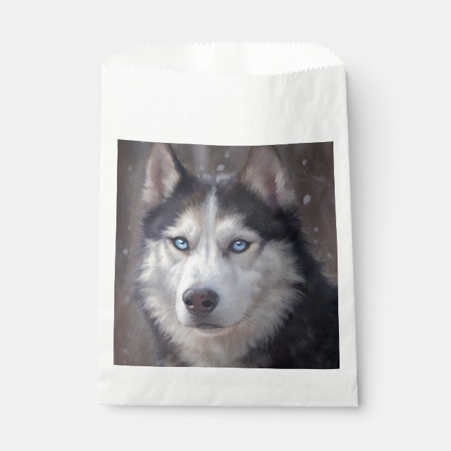 Siberian Husky Geschenktütchen (Vorderseite)