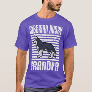 Siberian Husky Grandpa Proud Hunde T-Shirt