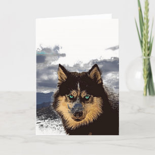 Siberian Husky Grußkarte Karte