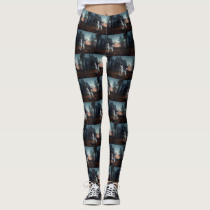 Siberian Husky Halloween Beängstigend Leggings