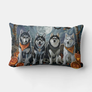 Siberian Husky Halloween Spooky Lendenkissen