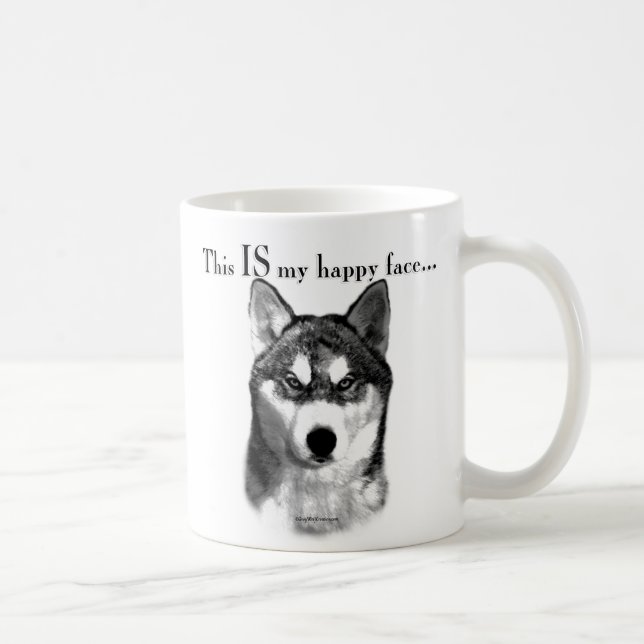 Siberian Husky Happy Face Tasse (Rechts)