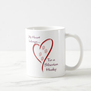 Siberian Husky Heart Belongs Tasse