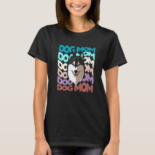 Siberian Husky Hund Mama Retro Vintag Dog Mama T-Shirt