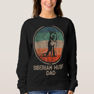 Siberian Husky Hund Vintag Sibirien Husky Vater Fa Sweatshirt