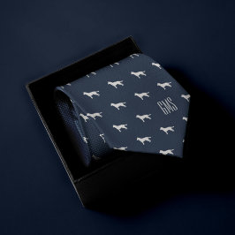 Siberian Husky Hunde Muster Mit Monogramm Krawatte