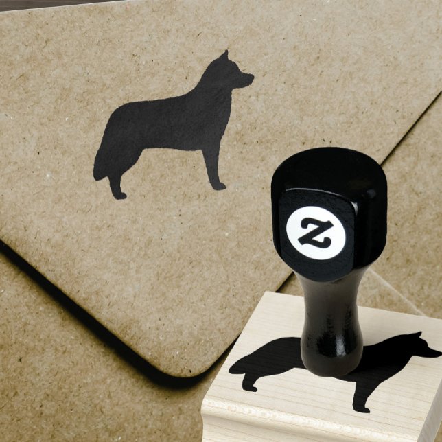 Siberian Husky Hunde Silhouette Gummistempel (Von Creator hochgeladen)