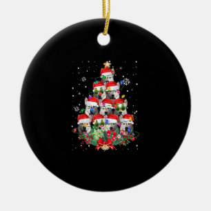 Siberian Husky Hunde Tree Christmas Pajama Xmas Hu Keramik Ornament